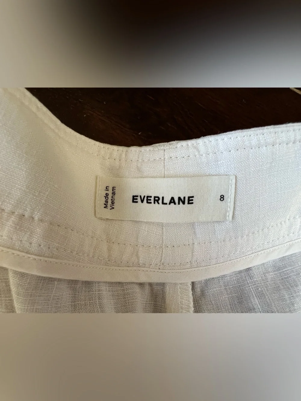 Everlane THE LINEN WAY HIGH DRAPE PANT Women’s 8 Bone Ivory Wide Leg Lightweight